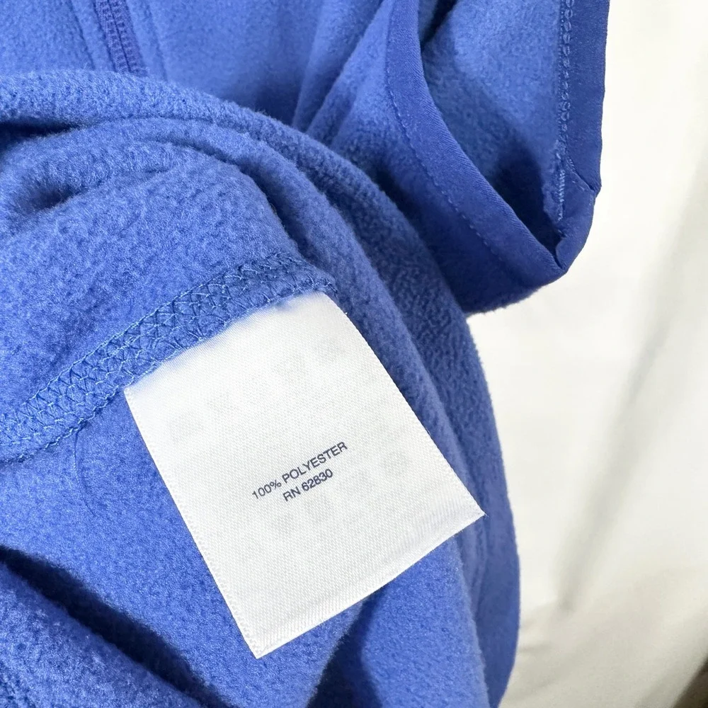 Lands' End Plus Size 2X Fleece Vest Blue Full Zip Sleeveless Winter‎ Outdoor 263